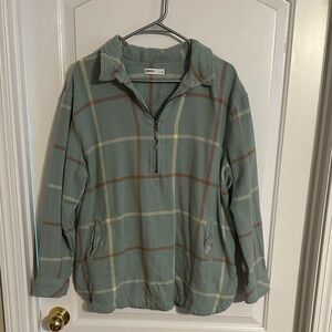 Sonoma Green and Brown Plaid Pullover